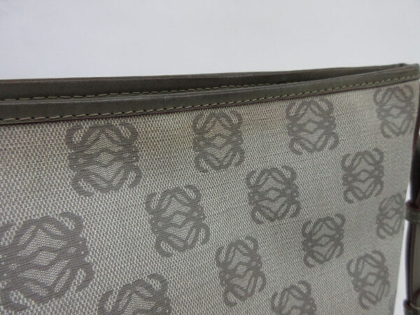 1240202146222 7 Loewe Logo Gram Long Shoulder Bag Gray