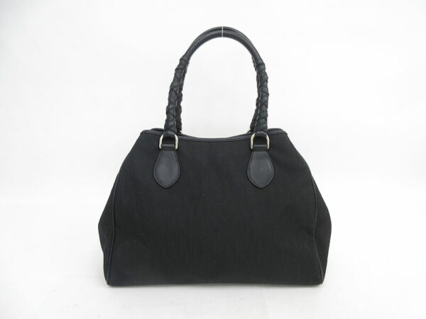 1240205046274 2 Christian Dior Trotter Tote Bag Nylon Leather Black