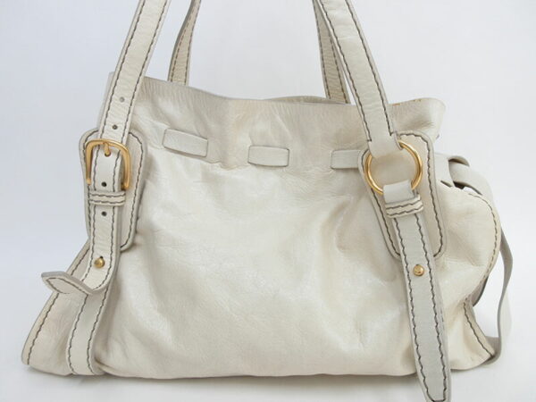 1240501019951 2 Miu Miu Tote Bag Leather Beige White