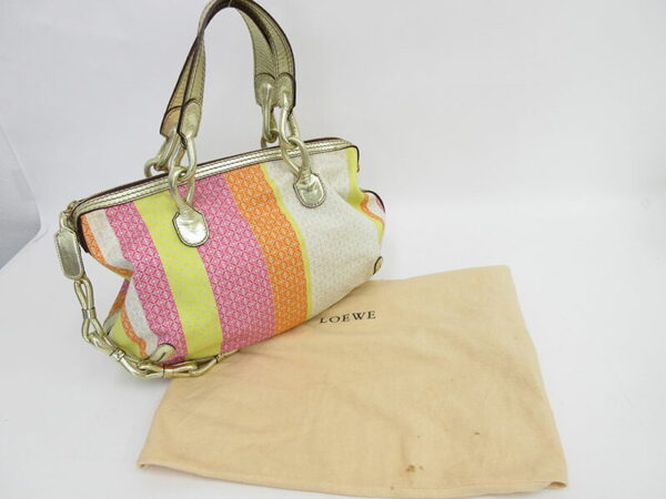 1240603035481 14 Loewe Logo Gram 2WAY Tote Bag Leather Multicolor