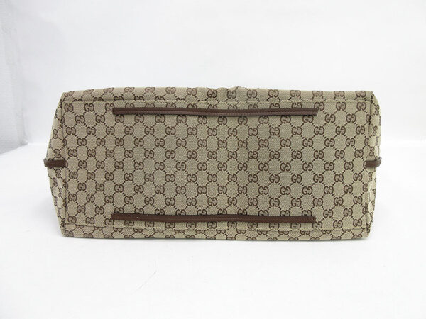 1240803000924 4 Gucci GG Pattern Large Tote Bag Leather Beige