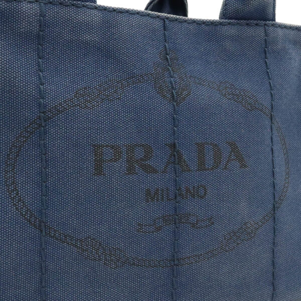 12420939 8 Prada Canapa 2WAY Tote Bag Navy Blue