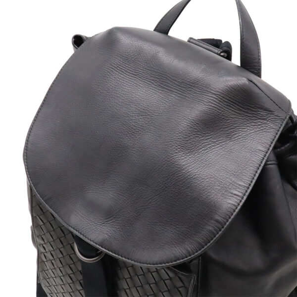 12460074 5 Bottega Veneta Intrecciato Backpack Leather Black