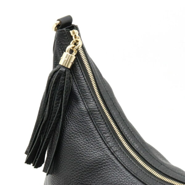 12460080 7 Gucci Soho Interlocking G Chain Bag Leather Black