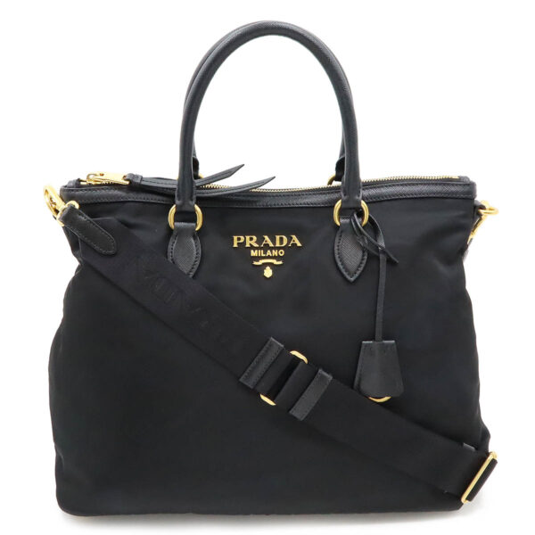 12480357 1 Prada 2WAY Crossbody Tote Bag Black