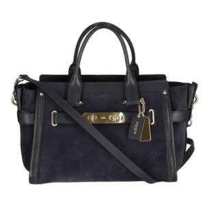 Coach Swagger Suede Turnlock 2way Handbag