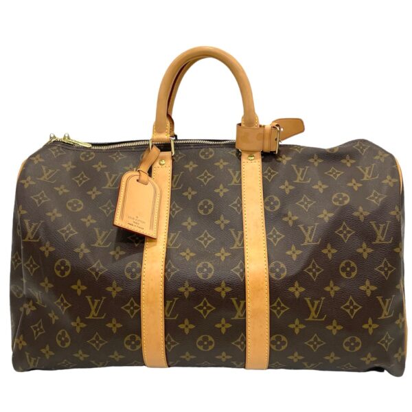 2000008246903716 3 Louis Vuitton Monogram Keepall 45 Bag Brown