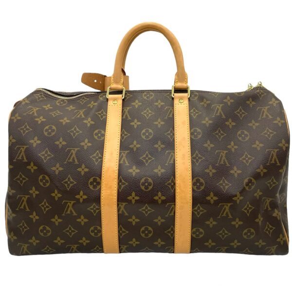 2000008246903716 4 Louis Vuitton Monogram Keepall 45 Bag Brown