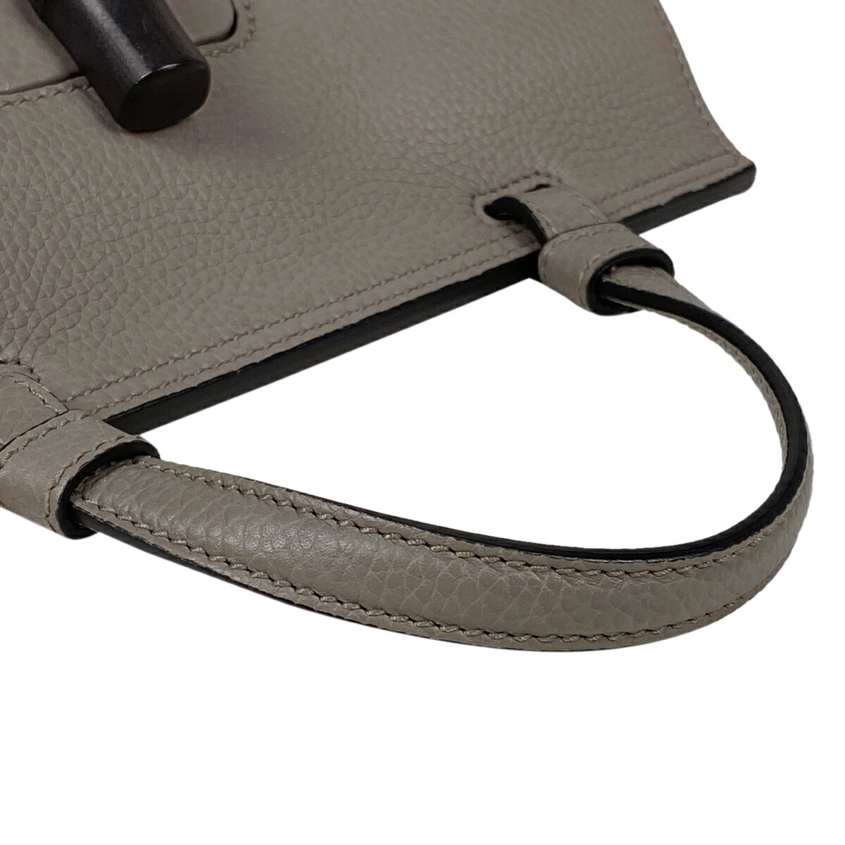 Gucci Bamboo Daily Top Handle Bag 2WAY Leather Greige - Image 8