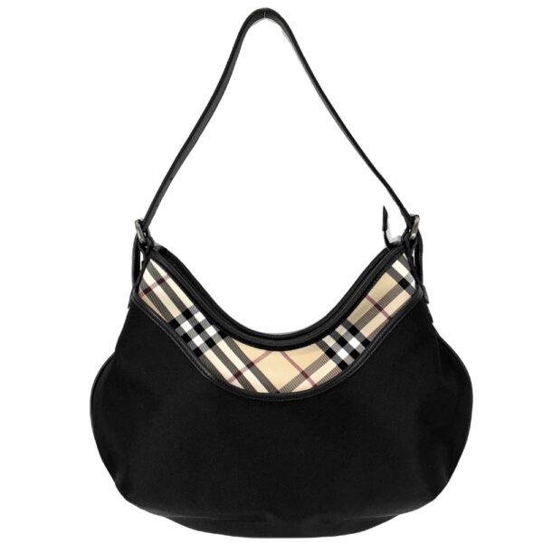 2000301246905985 3 Burberry Nova Check Shoulder Bag Black