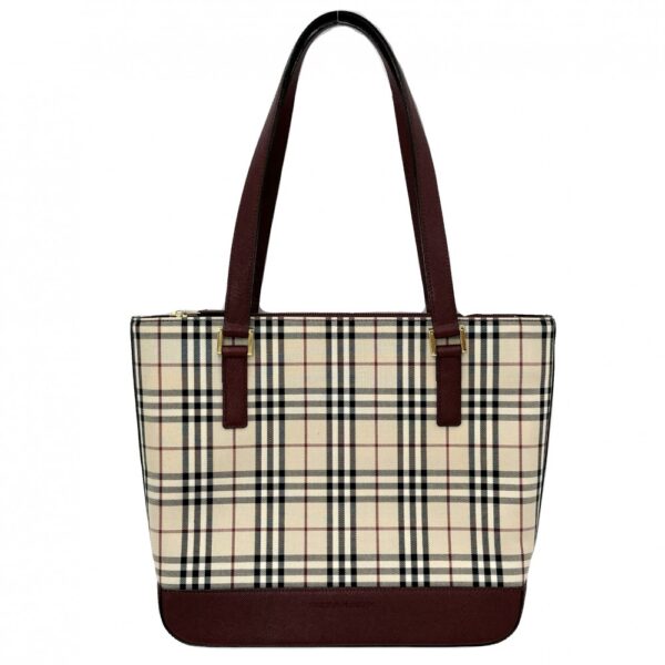 2000303246902139 8 Burberry Nova Check Tote Bag Beige Bordeaux