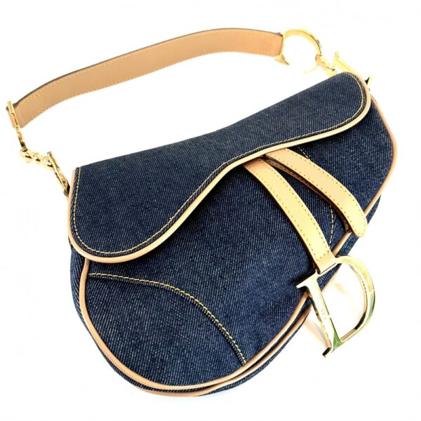 2000909246907512 11 Christian Dior Saddle Bag Denim Leather Navy