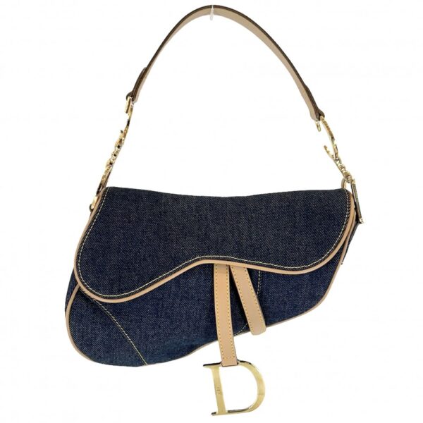 2000909246907512 9 Christian Dior Saddle Bag Denim Leather Navy