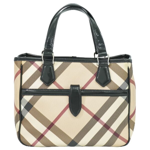 2100020000008496 1 Burberry Nova Check Tote Bag Beige Black