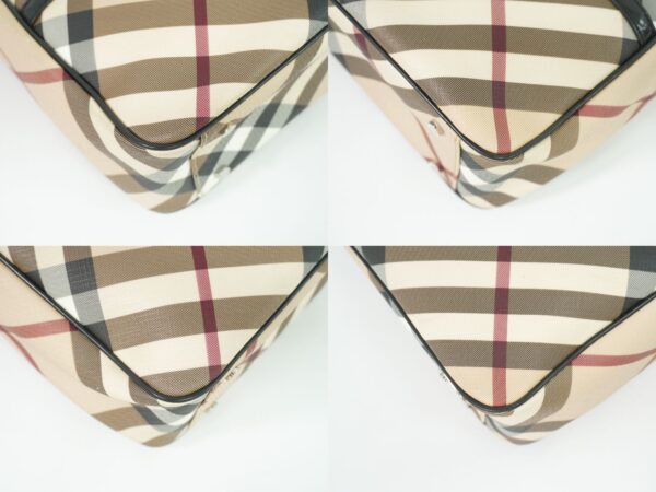 2100020000008496 7 Burberry Nova Check Tote Bag Beige Black