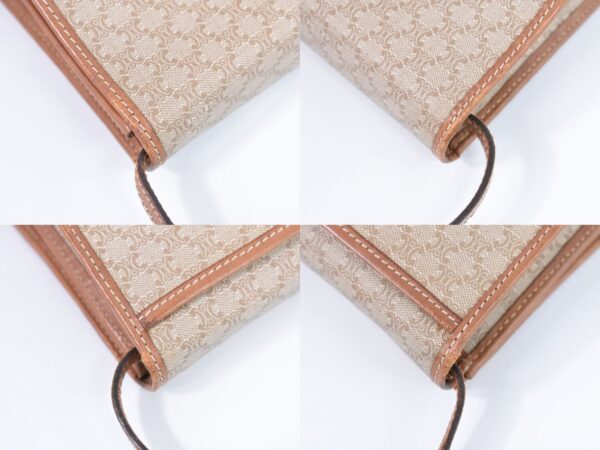 2100020000009780 6 Celine Macadam Shoulder Bag Beige