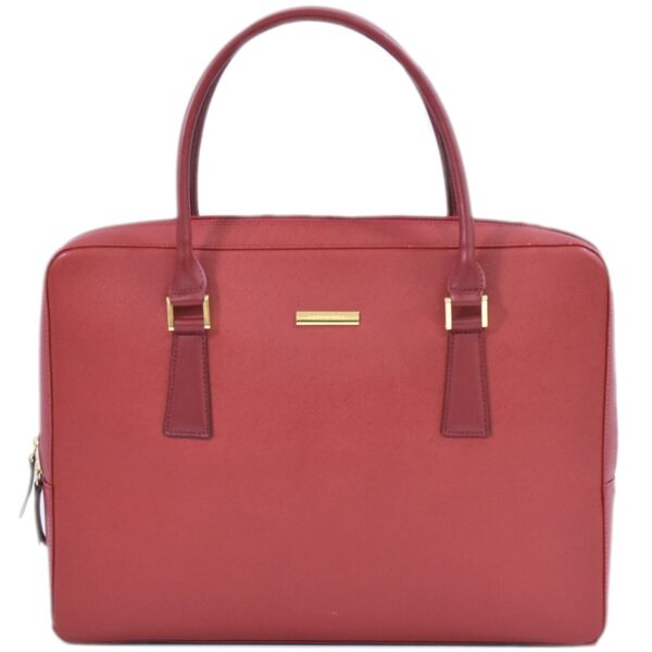 2100020000010140 1 Burberry Leather Business Bag Red