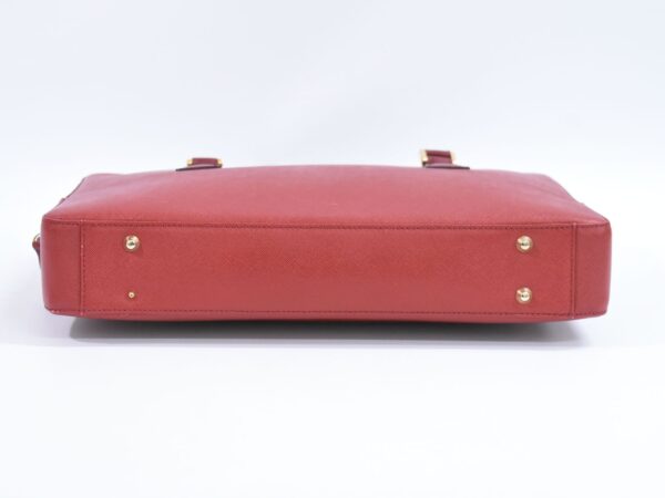 2100020000010140 3 Burberry Leather Business Bag Red