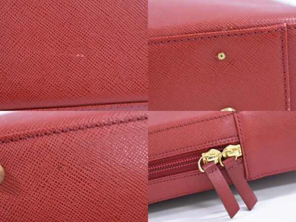 2100020000010140 4 Burberry Leather Business Bag Red