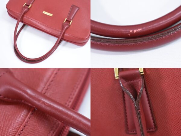 2100020000010140 5 Burberry Leather Business Bag Red