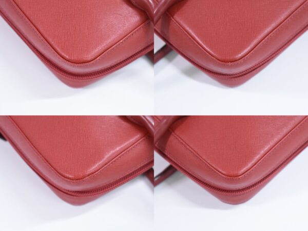 2100020000010140 6 Burberry Leather Business Bag Red