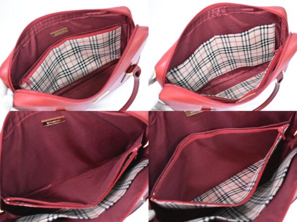 2100020000010140 8 Burberry Leather Business Bag Red