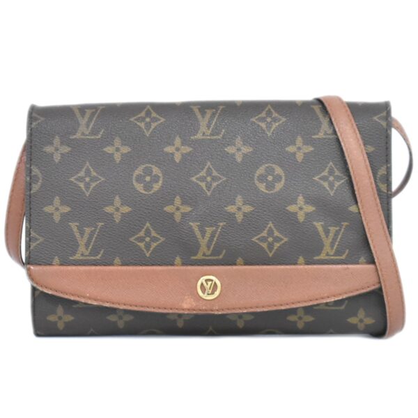 2100020000011010 1 Louis Vuitton Bordeaux 24 Monogram Shoulder Bag Brown