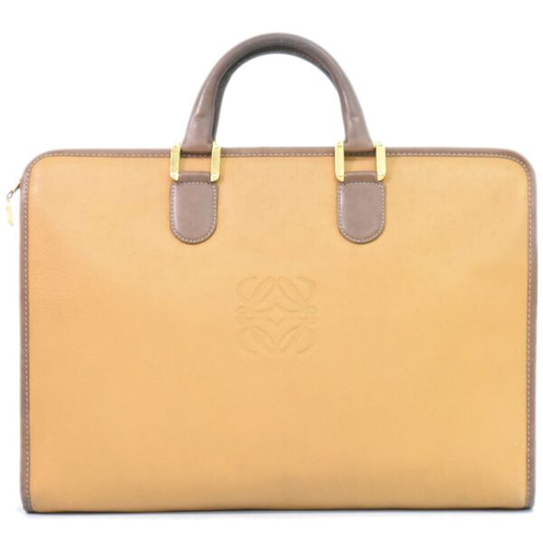 2100020000011023 1 Loewe Anagram Briefcase Leather Beige