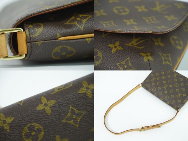 2100020000012596 4 Louis Vuitton Musette Tango Short Monogram Shoulder Bag Brown