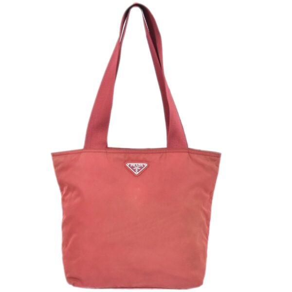 2100020000012635 1 Prada Vela Tote Bag Nylon Red