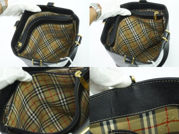 2100020000014820 8 Burberry Leather Tote Bag Black