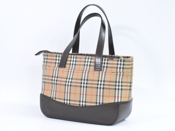 2100020000014846 2 Burberry Nova Check Tote Bag Beige Brown