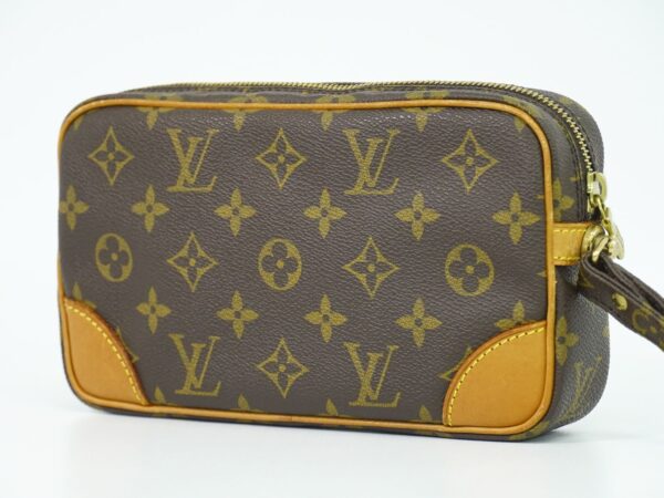 2100020000019649 2 Louis Vuitton Marly Dragonne PM Monogram Clutch Bag Brown