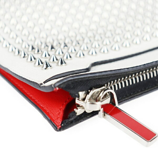 2123053008378 4 Christian Louboutin Sky Pouch Clutch Bag Leather White