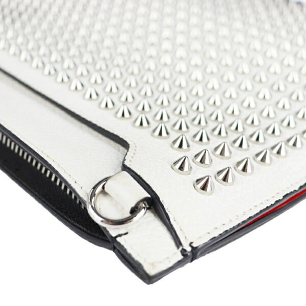 2123053008378 5 Christian Louboutin Sky Pouch Clutch Bag Leather White