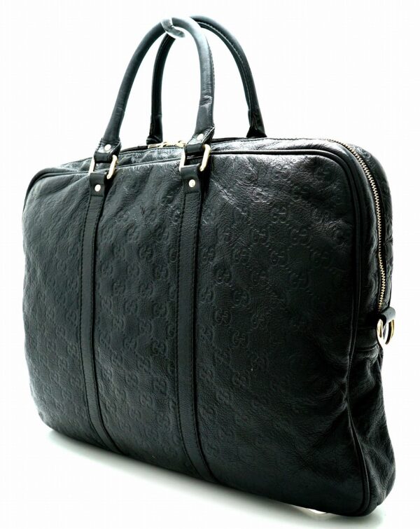 21611464 1 Gucci Guccisima Business Briefcase Leather Black