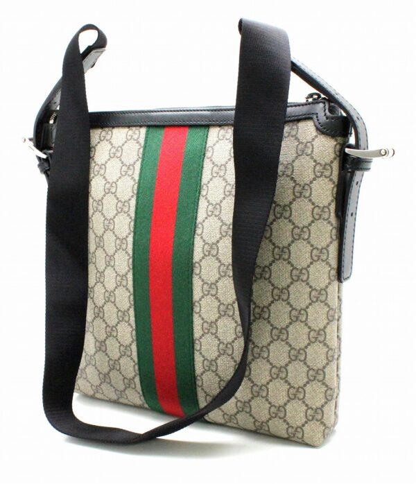 21740049 1 Gucci GG Supreme Sherry Crossbody Bag Leather Khaki Beige Black