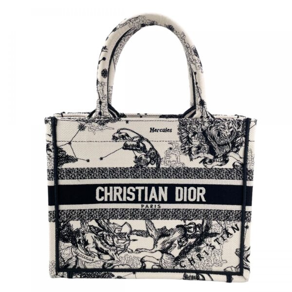 22031938 02 Christian Dior Book Tote Small Bag Toile de Jouy Zodiac