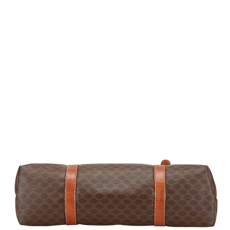 Celine Macadam Leather Handbag Tote Bag Brown - Image 3