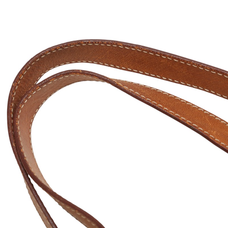 Celine Macadam Leather Handbag Tote Bag Brown - Image 4