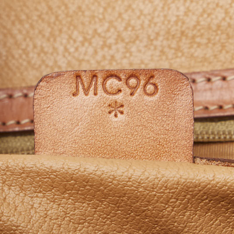 Celine Macadam Leather Handbag Tote Bag Brown - Image 7