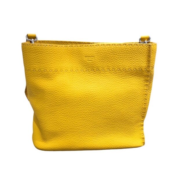 2300040448045 1 Fendi Anna Small Selleria Calf Shoulder Bag Yellow