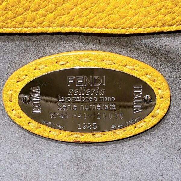 2300040448045 11 Fendi Anna Small Selleria Calf Shoulder Bag Yellow