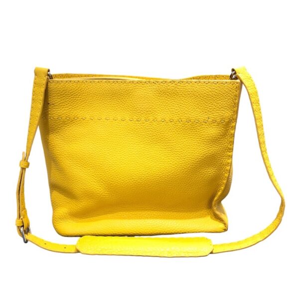 2300040448045 2 Fendi Anna Small Selleria Calf Shoulder Bag Yellow