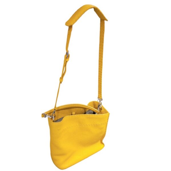 2300040448045 4 Fendi Anna Small Selleria Calf Shoulder Bag Yellow