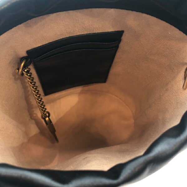 2300040730591 7 Gucci GG Marmont Mini Bucket Bag Leather Black