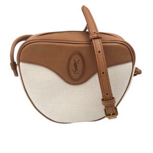 Saint Laurent Monogram Shoulder Bag White