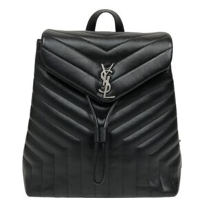 Saint Laurent Lulu Backpack Medium Leather Black