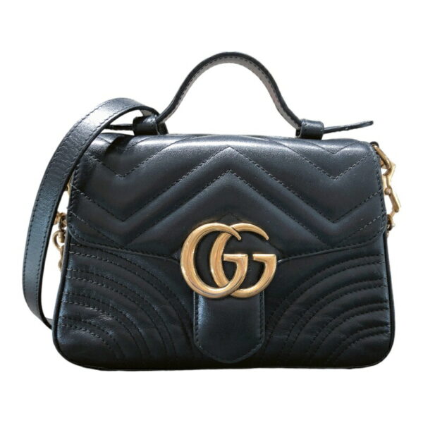 2300041346258 1 Gucci GG Marmont Mini Top Handle Bag Black