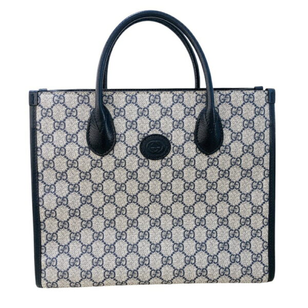 2300041351306 1 Gucci Interlocking G Small Tote GG Supreme Navy